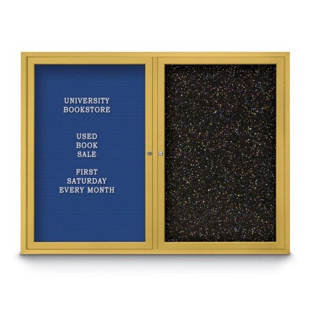 United Visual Products Corkboard, 18"x24", Pumice/Black UV401PLUS-BLACK-PUMICE